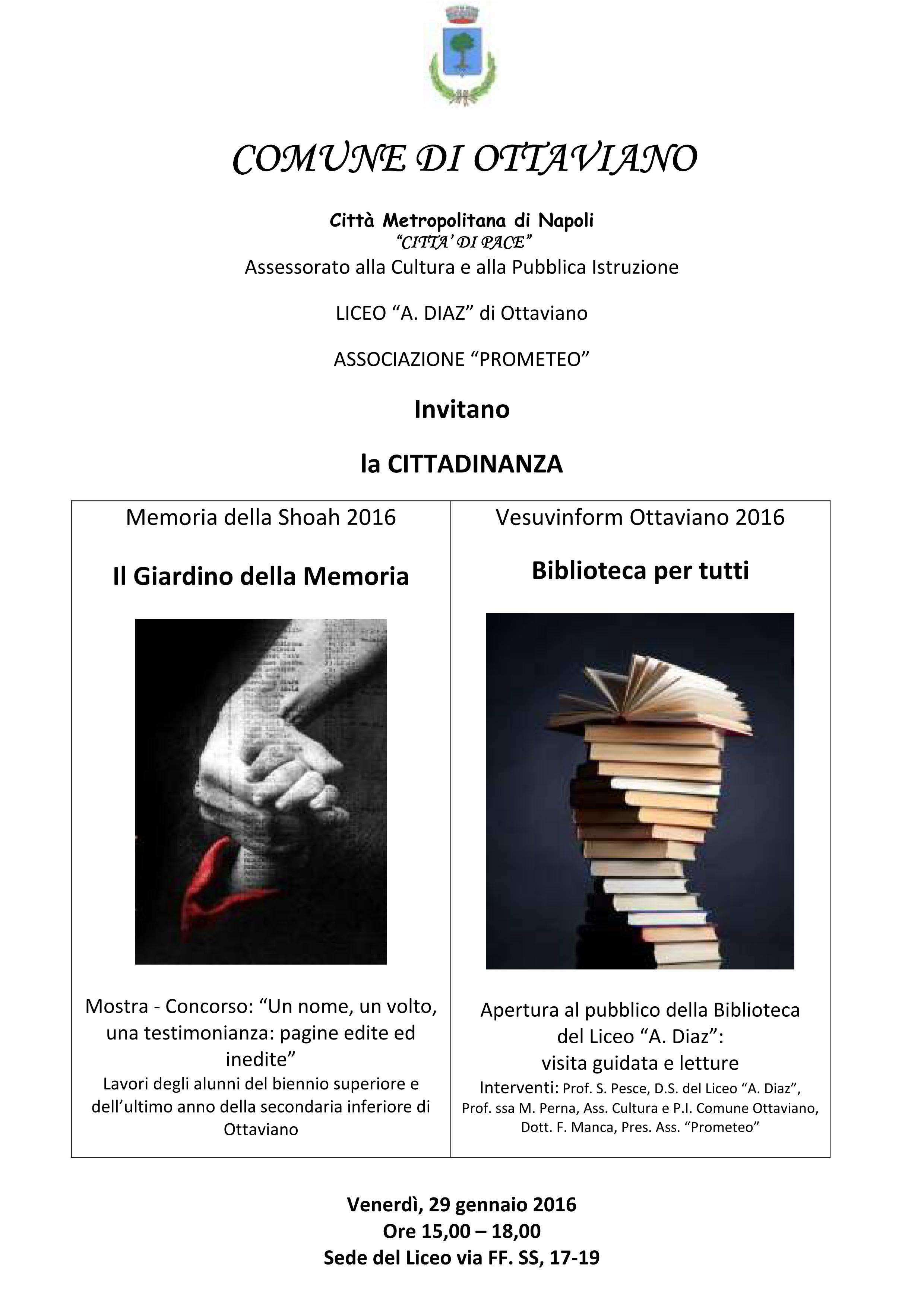 Ottaviano: al liceo “A. Diaz” la memoria della shoah