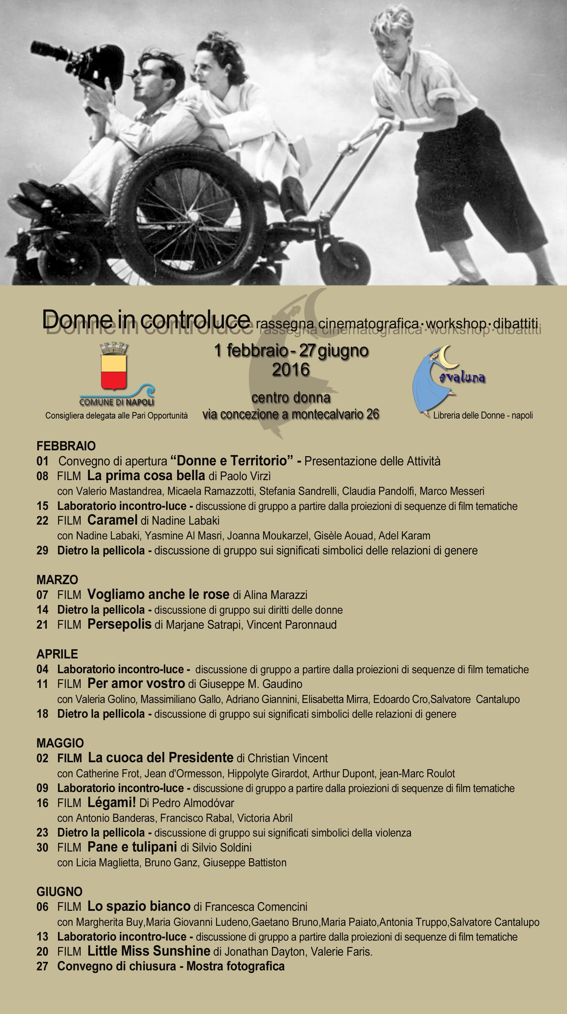 Napoli, “Donne in Controluce” : rassegna cinematografica, workshop e dibattiti