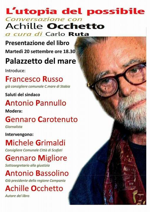 Castellammare, martedì presentazione del libro “L’utopia del possibile. Conversazione con Achille Occhetto”