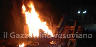 boscoreale incendio ruspa 1