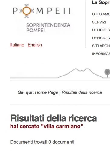 villa carmiano sito soprintendenza