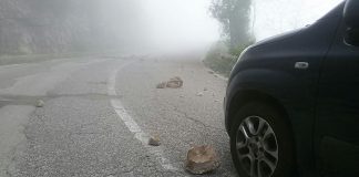 caduta massi monte faito