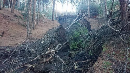 crollo costone vesuvio 2