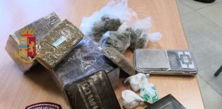 Rione Lauro Fuorigrotta: sequestrato circa 1,4 kg di hashish, marijuana e cocaina