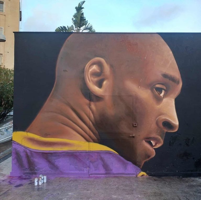 Il murale di Jorit a Napoli in onore di Kobe Bryant