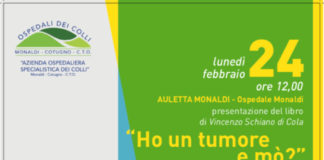 “Ho un tumore e mò?” il 24 al Monaldi il libro che racconta la malattia vista da un paziente