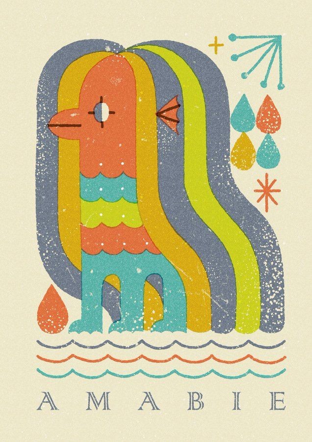 Amabie illustrazioni e stampe
