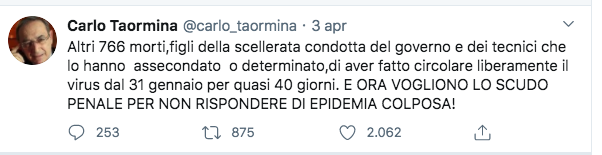 taormina denuncia