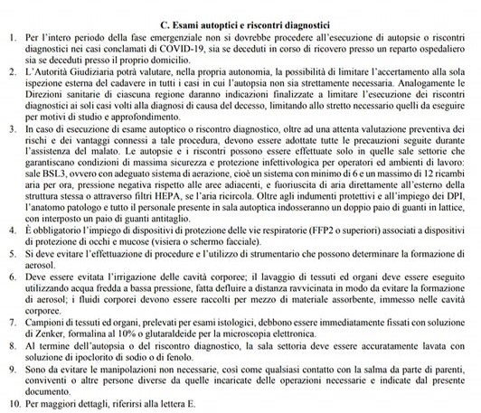 circolare autopsie