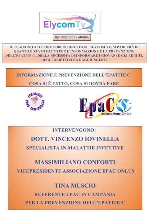 La diretta sull’informazione e sulla prevenzione dell’epatite C