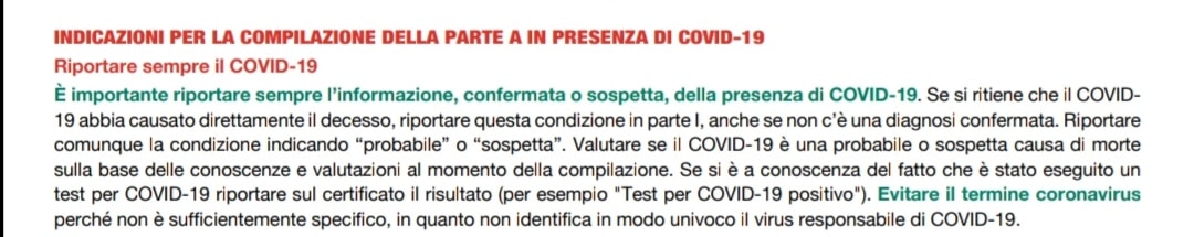 classificazione decessi ISTAT