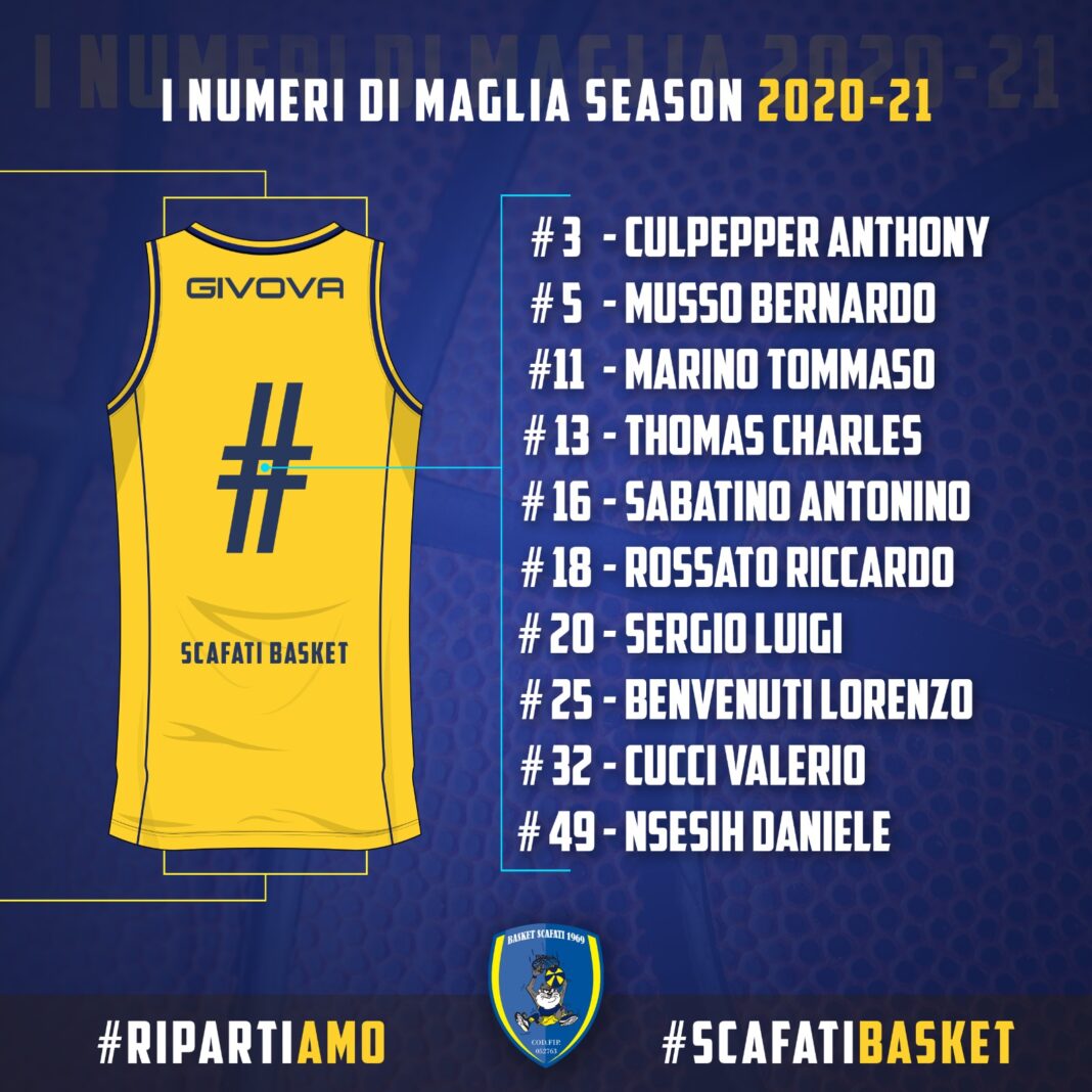 givova Scafati numeri maglia