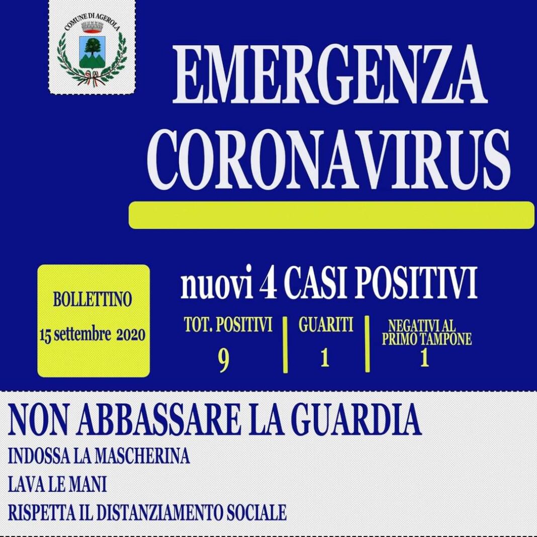 agerola coronavirus 15 settembre 2020