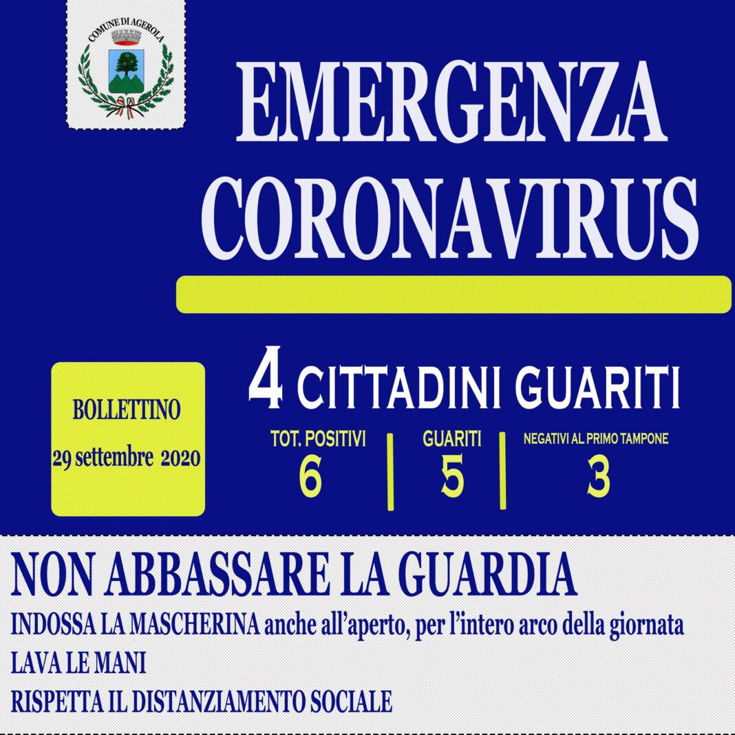 agerola coronavirus 29 settembre 2020