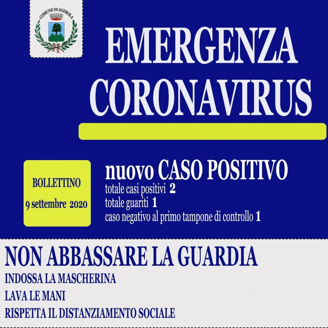 agerola coronavirus 9 settembre