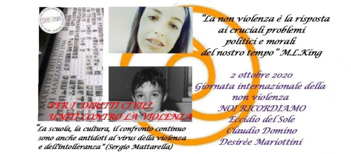 locandina Giornata internazionale della non violenza