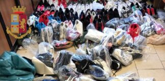 scarpe contraffatte questura