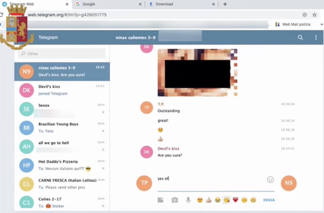 pedopornografia online postale