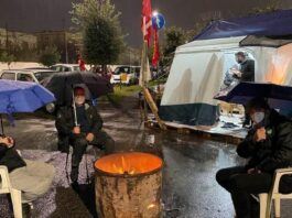 presidio trasferimento degli operai della Meridbulloni Spa