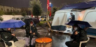 presidio trasferimento degli operai della Meridbulloni Spa