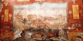 Scavi di Pompei, restaurato il grande affresco del giardino della Casa dei Ceii