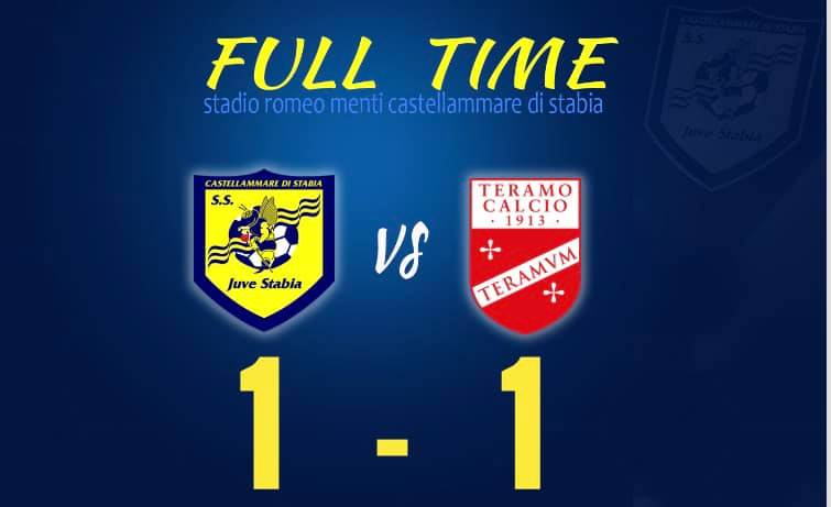 La Juve Stabia al Menti non va oltre il pareggio contro l'organizzato Teramo