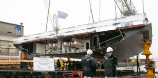 Castellammare, Fincantieri: impostata la sezione di prua della “Jacques Chevallier” fincantieri castellammare stabia