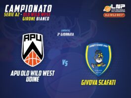 La Givova Scafati sarà ad Udine presso il PalaCarnera contro l’Apu Old Wild West