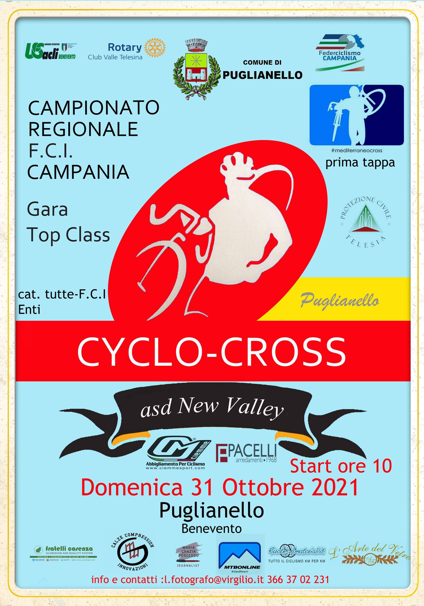Ciclocross a Puglianello, grandi numeri e fervente attesa per il 31 ottobre!