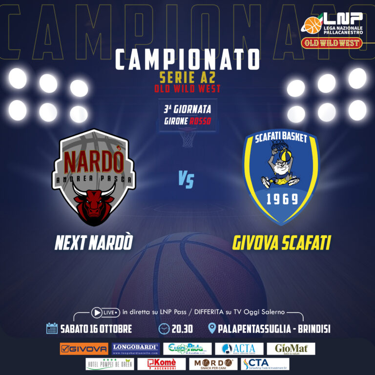 Givova Scafati: La terza vittoria in campionato passa per Nardò