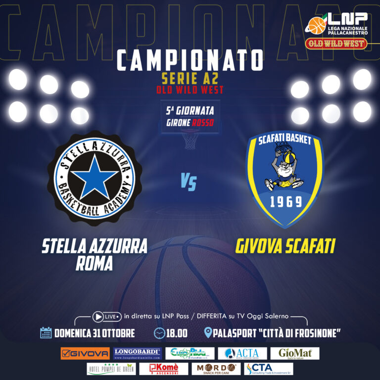 Tra la Givova Scafati e la cinquina c’è di mezzo la Stella Azzurra