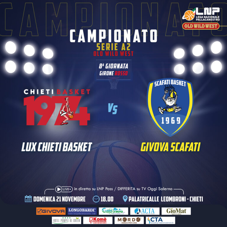Givova Scafati a Chieti in cerca di riscatto