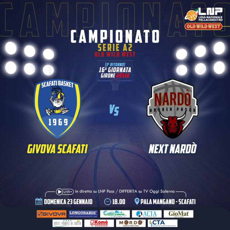 Givova Scafati, prima gara ufficiale del 2022. Al Palamangano arriva la Next Nardò