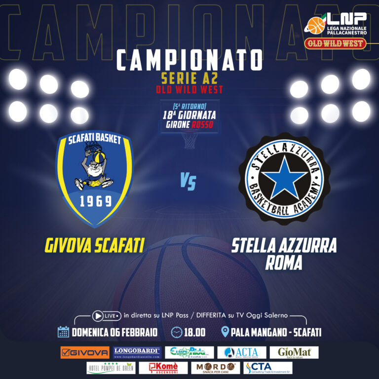 Givova Scafati: Al Palamangano arriva la Stella Azzurra Roma