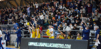 Palamangano al 60% di capienza per il match Givova Scafati - Unieuro Forlì