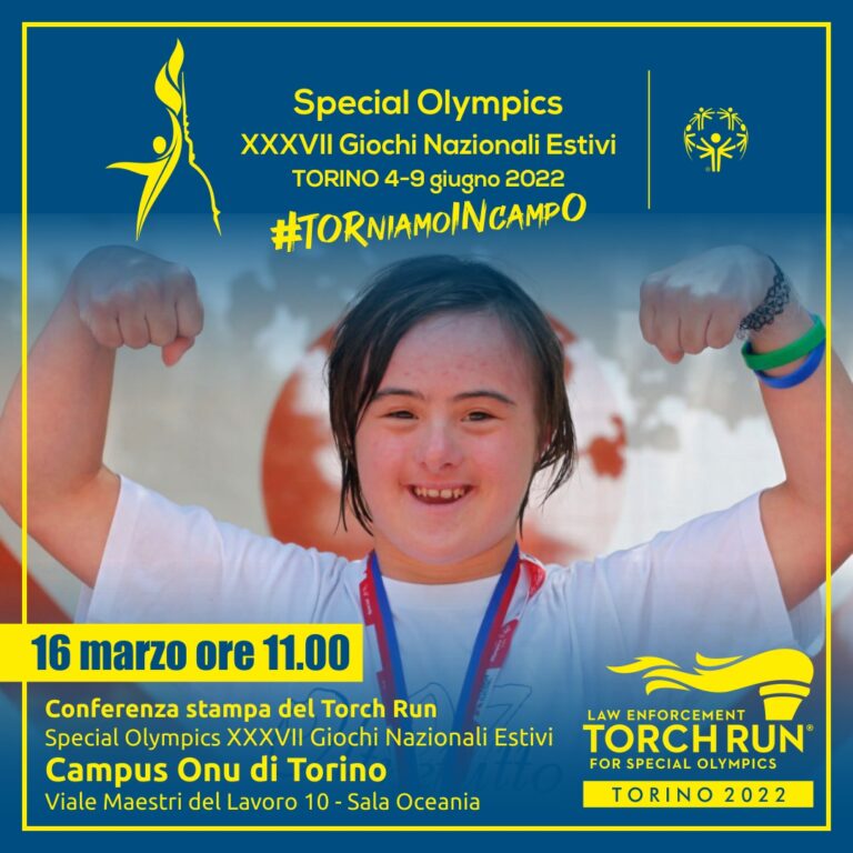 Istituzioni e mondo dello sport alla presentazione del Torch Run dei Giochi Nazionali Special Olympics di Torino 2022