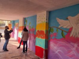 Il Centro per la Legalità ha inaugurato il nuovo murale presso la Caritas di Matierno