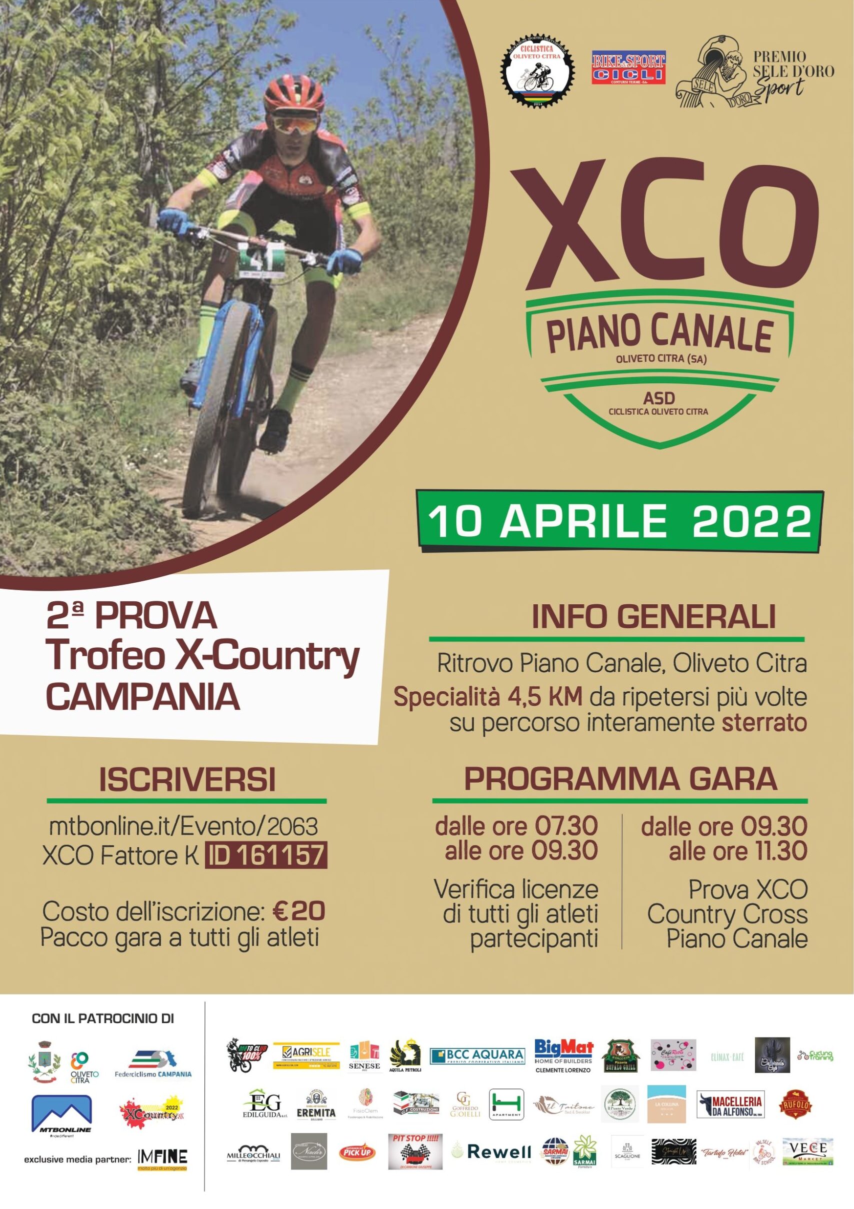 Locandina XCO Piano Canale, 2° prova Trofeo X-Country Campania