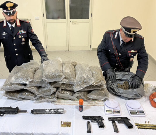 Gragnano Armi e Droga carabinieri