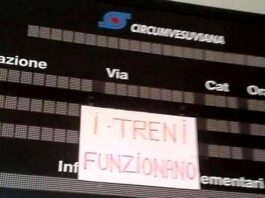 circumvesuviana napoli caos