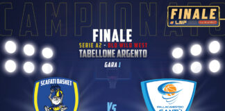 Finale playoff serie A2 Givova Scafati opposta all'Acqua San Bernardo Cantù
