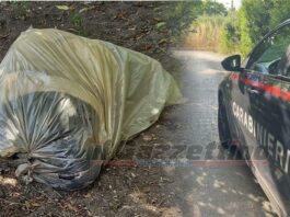 cadavere 5oenne orientale a scisciano nel sacco di plastica