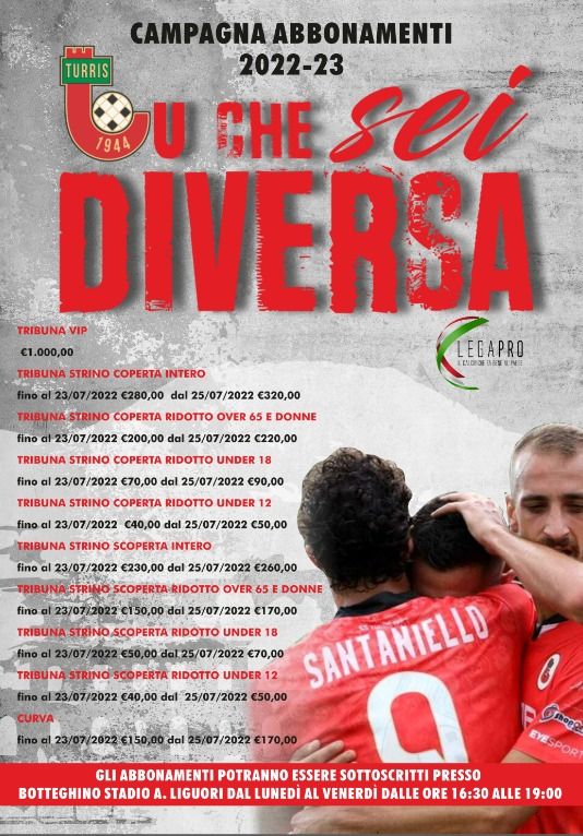 S.S. TURRIS CALCIO: apertura della campagna abbonamenti