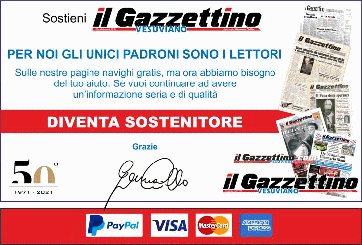 Donazione sostieni il Gazzettino Vesuviano