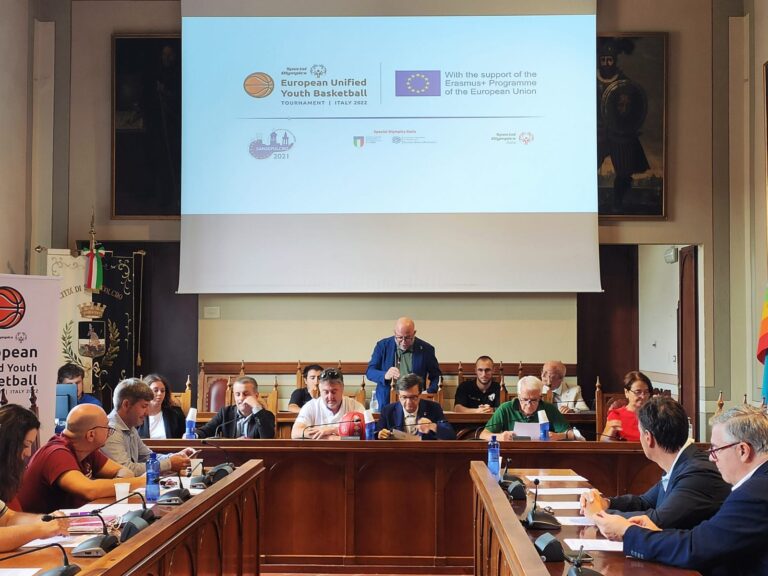 Comune di Sansepolcro, presentato il 1° Special Olympics European Unified Youth Basketball Tournament
