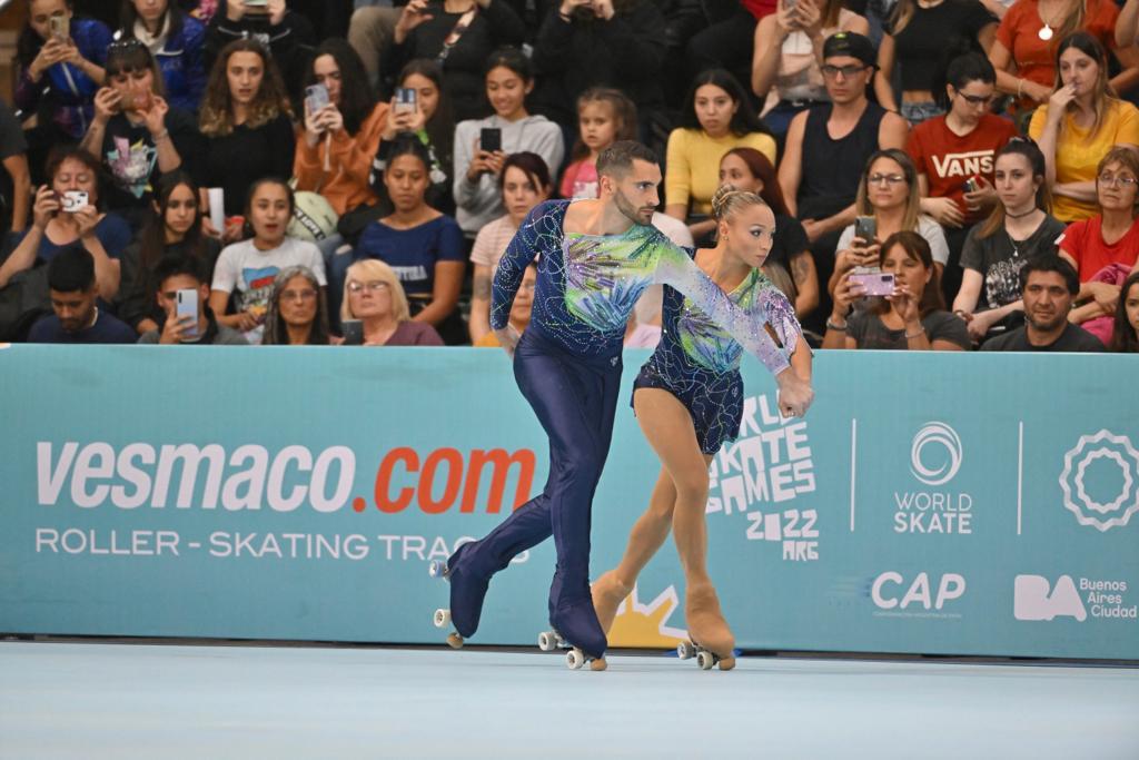 Luca Lucaroni e Rebecca Tarlazzi ai World Skate Games 2022 di Buenos Aires