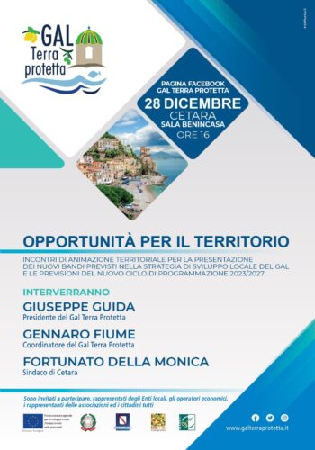 Comunicato Gal Terra Protetta - Appuntamento a Cetara