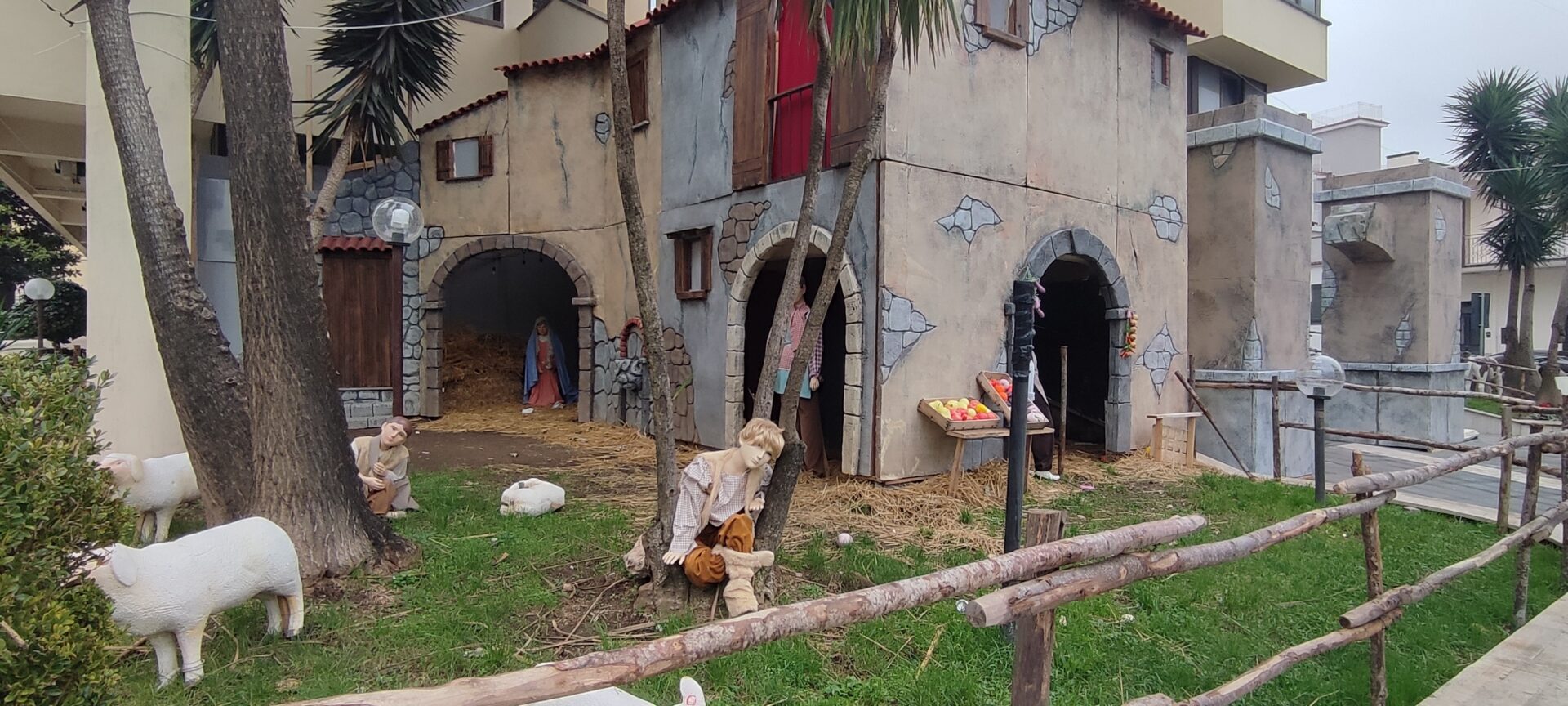 Il Presepe all'interno dell'area della Casa Comunale di Sant'Antonio Abate