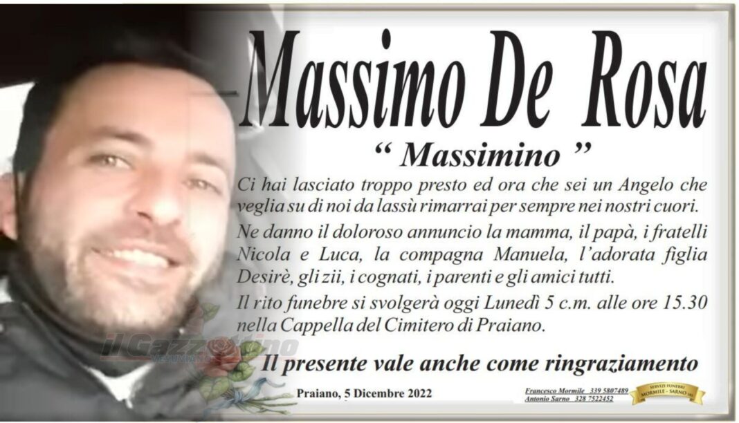 massimo de rosa funerali saluto