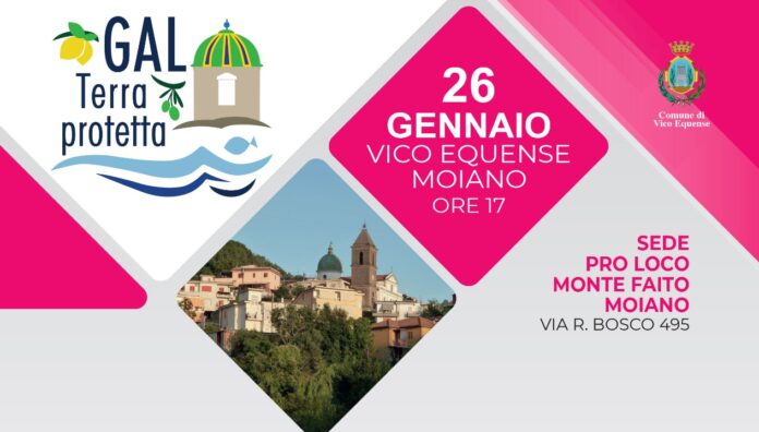 Comunicato Gal Vico Equense - Appuntamento il 26 gennaio 2023